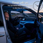 Interior Car Strip Lights Dreamcolor Acrylic Car Decorative Lights with Smart APP Control Multicolor Internal Lighting Kit Music&DIY Function Ambient Fiber Optic Strip LEDs (Muticolor 18 in 1)