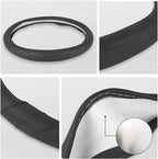 West Llama Car Steering Wheel Cover for Ford Escape,Explorer,Fusion,Focus,Bronco,Transit,Edge(Black- Standard Size)