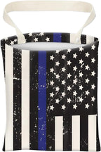Car Trash Can, Cute Car Trash Bag, Hanging Car Organizer and Storage Bag, Trash Bin for Car Accessories, Vehicle, Travelling, Camping Retro American Flag