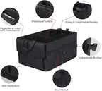 JiatuA Car Trunk Backseat Organizer for SUV, 8 Pocket Waterproof, Dust-proof, Sturdy Foldable Cargo Net Storage for More Trunk