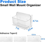Diesisa 2pc Acrylic Wall Mount Organizer, Small Adhesive Clear Cabinet Door Organizer,Acrylic Shelves for Wall,No Drilling Ha