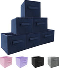 EBIGIC Small Storage Bins,Collapsible Fabric Storage Organizer 9.0"x7.5"x7.5" 6 Pack,Mini Storage Box,fit for closet, living 