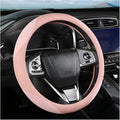 Steering Wheel Cover for Women and Men, Carbon Fiber Plush Steering Wheel Cover Soft Anti-Slip Comforting, Universal 15 Inche