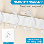 Over The Door Hooks Organizer, Over The Door Coat Rack with 12 Coat Hooks, Door Hanger Towel Rack, Back of Door Storage for B