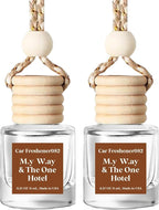 C Classy Car Air Freshener Hanging 2 Pack, M.y W.ay & The One Hotel Essential Oil Diffuser for Cars, Long-Lasting Fragrance, 