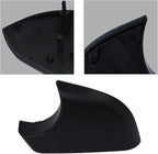 Fits For Tesla Model Y Left driver Side Wing Mirror Cover and Mirror Frame Set Rearview Lower Holder Tray Cap Housing 2021-2024(left side black)