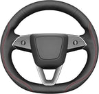 MEWANT DIY Stitching Steering Wheel Cover Wrap for Tesla Model 3 Highland 2023-2025/Model Y 2025 Highland for Tesla Model 3/Model Y Accessories(3D Style)