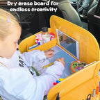 MENZOKE Kids Travel Tray for Toddler Car Seat, Toddler Gift for Boy Activities with iPad Holder Stand & Storage Pockets, Road