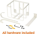 ORLESS Over The Door/Wall Mount Ironing Board Hanger, Laundry Room Iron and Ironing Caddy Board Storage Holder White
