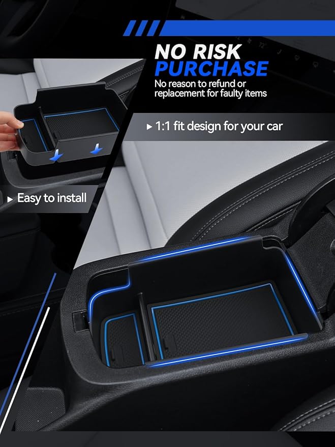 for Buick Envista Center Console Organizer 2024 2025 Buick Envista Accessories Armrest Tray Middle Storage Box Insert Container Durable ABS Plastic
