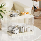 Bathroom Countertop Organizer, 2 Tier Makeup Storage Counter Shelf, Perfume Stand Vanity Holder Skincare Cosmetic Lipstick Dr