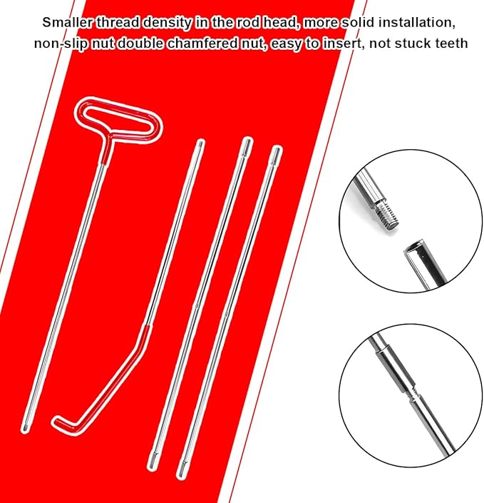 Car Lockout Kit, 67" Long Reach Tool Automotive Professional Emergency Tool Kit, Multi-Function Pull Hook Vehicle Disassembly