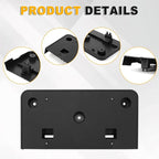 Front Bumper License Plate Frame Bracket Compatible with Ford Escape 2017 2018 2019, Black License Frame Holder Mounting Kit,