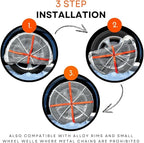 AutoSock for Passenger Vehicles HP540, Snow Socks for Tires, Pack of 2