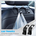 2-in-1 Car Cup Holder Expander, Adjustable Car Extender Adapter with Non-Slip Base - No Spill Cup Holder Extender with 4 Hook