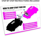 Pretty Pink Roadside Kit - Pink Emergency Kit for Teen Girls and Women - Car Accessories for Women - Durable Carry Bag with L