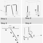 uyoyous Pull Down Closet Rods, Adjustable 35-48 Inch Wardrobe Rail Lift Collapsible Closet Rod Aluminium Retractable Wardrobe