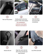 Car Safety Emergency Tool, 2-in-1 Seat Belt Cutter and Window Breaker, Black（2 Pieces）