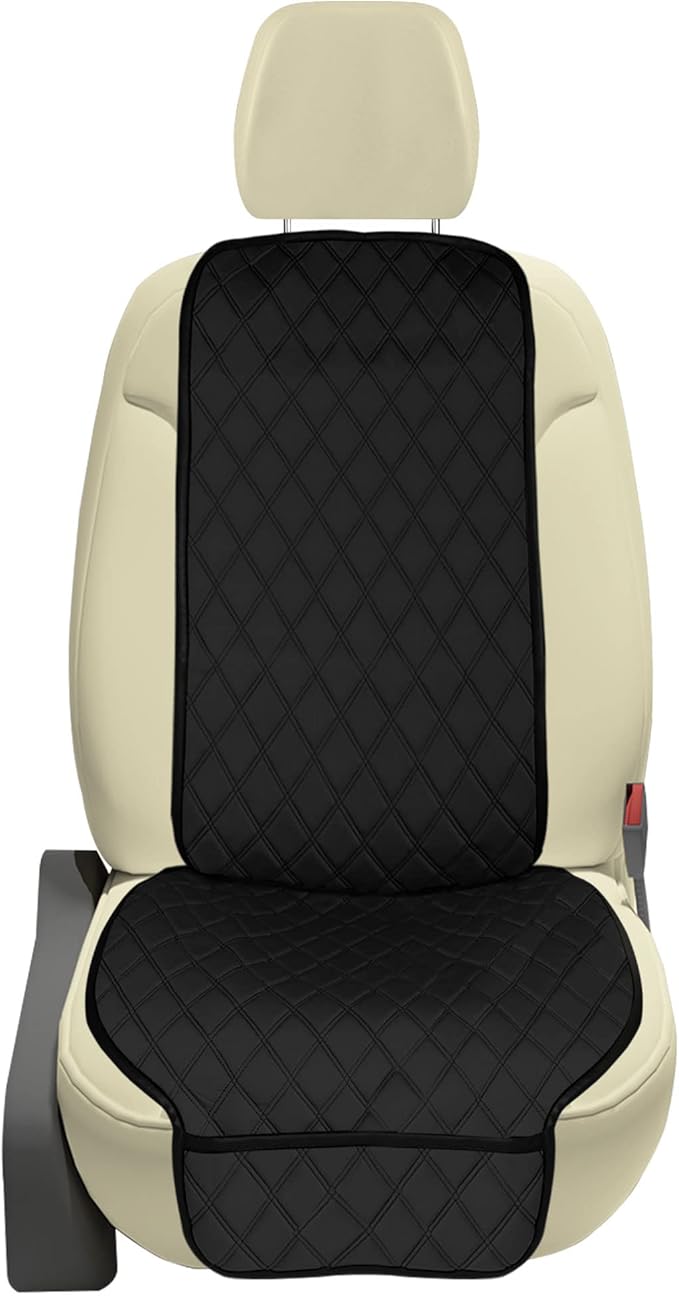FH Group Car Seat Cushion – Neosupreme Single Front Seat Cover with Front Pockets, Airbag Compatible, Universal Fit Car Seat 