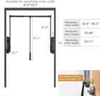 Pull Down Closet Rod for Hanging Clothes, Wardrobe Lift Rail Aluminum Alloy Organizer, Side Mounted Closet Rod for Kitchen Be