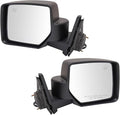 TRQ 2 Piece Driver and Passenger Side Mirror Assembly Set Electric Adjustment Heated No Memory Textured Compatible with 2007-