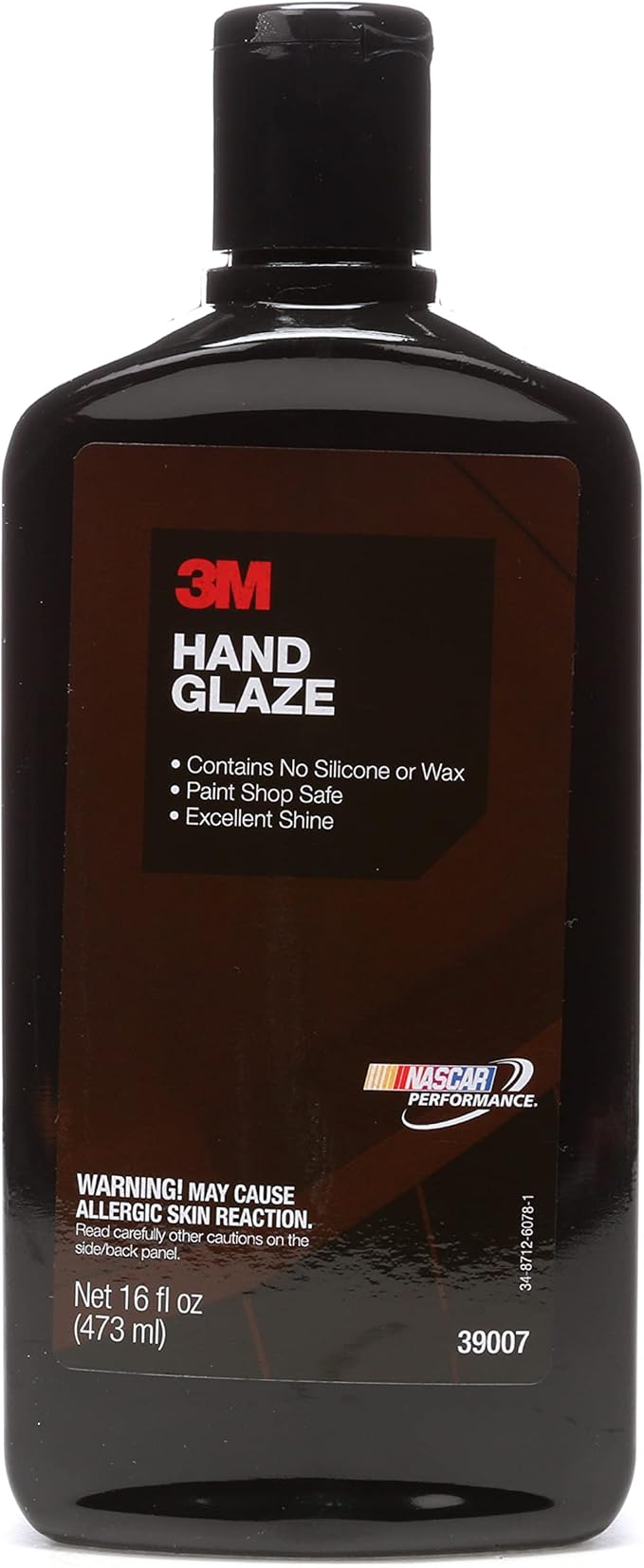 3M Hand Glaze, 39007, 1 pt (16 fl oz/473 mL), Restores a Brilliant Shine and Sparkle to Automotive Paints