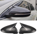 Compatible with Kia Forte Mirror Cover 2019 2020 2021 2022 2023 2024, Accessories Car Exterior Door Ox Horn Side Rearview Mirror Guard Cover Trim Caps (Carbon Fiber Color)