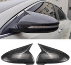 Compatible with Kia Forte Mirror Cover 2019 2020 2021 2022 2023 2024, Accessories Car Exterior Door Ox Horn Side Rearview Mirror Guard Cover Trim Caps (Carbon Fiber Color)