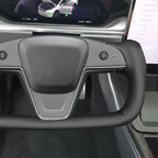 MEWANT Hand Stitched Tesla Model S Yoke Steering Wheel Cover Wrap for Tesla Model S 2021-2023 / Model X 2021-2023 Tesla Yoke Steering Wheel Accessories