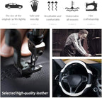 Car Steering Wheel Cover with Durable PU Leather, Universal 17 inch Fit for Car Truck SUV, Breathable Anti Slip Auto Steering Wheel Covers for Men and Women