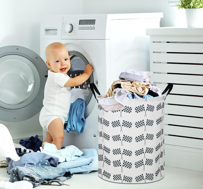 CLOCOR Kids Laundry Basket,Waterproof Baby Boys Nursery Hamper,Collapsible Fabric Storage Container,Toys Bin,Room Decor,Gift 