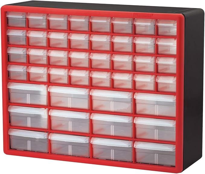 Akro-Mils 44-Drawer Plastic Drawer Storage Cabinet for Garage Organization, Bead Organizer, Building Bricks Storage, Teacher 