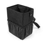 KMMOTORS Aladdin Car Trash Can Small with Mesh Pocket, Hanging Trash bin for car, Garbage Can with Trash Bags, Foldable car Trash can with Bag(Small Without Lid)