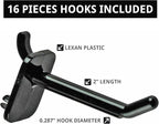 Azar Displays, 700220-BLK-2B16, Revolving Pegboard Kit, Counter Display with Locking Hooks, Jewelry Organizer for Trade Shows
