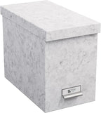 Bigso John Fiberboard Label Frame Desktop File Storage Box - Document Organizer for Important Paperwork - Durable Hanging Fil