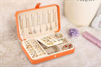 LANDICI Small Jewelry Box for Women Girls, PU Leather Travel Jewelry Case, Portable Jewelry Organizer Storage Holder Display 