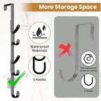 Over The Door Hooks, Metal Door Hooks for Hanging, Over The Door Purse Organizer for Coat Hanger, Back of Shower Door for Han