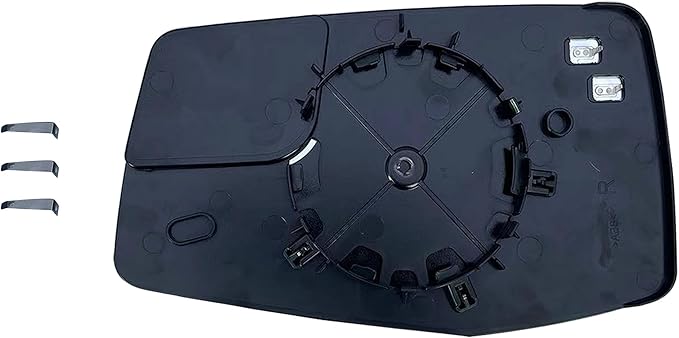 Replacement Passenger Right Side Door Mirror Glass Flat Heated with Convex Blind Spot Glass For Chevrolet Silverado and GMC Sierra 1500 from 2019 to 2023