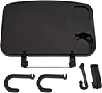 XINDELL Steering Wheel & Car Seat Tray - Universal Foldable Desk for Laptop, Food, Cup Holder - Portable Car Food Tray for Drivers, Kids, Road Trips - Fits All Vehicles
