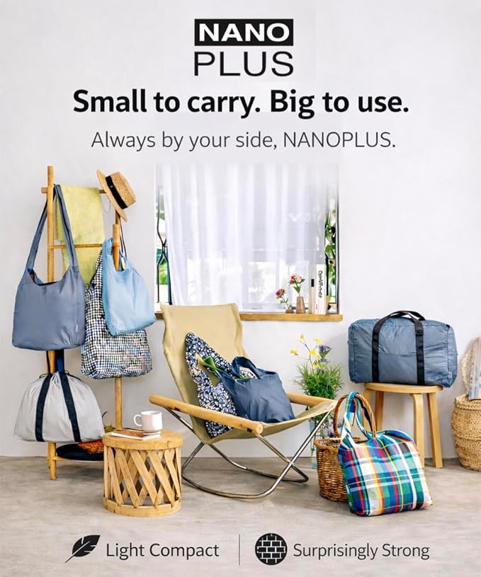 Compact Reusable Grocery Tote Bag – Lightweight, Foldable & Packable Shopping Bag for Travel
