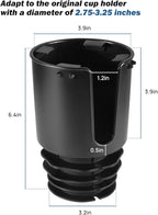 JOYTUTUS Large Stable Cup Holder Expander for YETI, Hydro Flask, Hold 18-40 oz Bottles and Mugs, Car Cup Holder Adapter with 