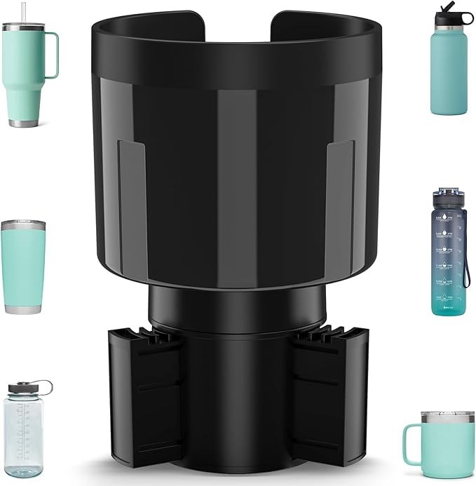 TYKOR Car Cup Holder Expander Adapter with Offset Base, Cup Holder Extender for Car Compatible with Yeti 14/24/36oz, Hydro Fl