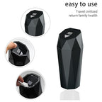 Car Trash Can with Lid，Mini Diamond Design Automatic Portable Trash Can，Used in Car Home, Office, Kitchen, Bedroom (2, Red)