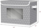 Univivi Fabric Foldable Storage Boxes [4-Pack] Large Collapsible Stackable Storage Bins with Lids, Closet Organizers and Stor
