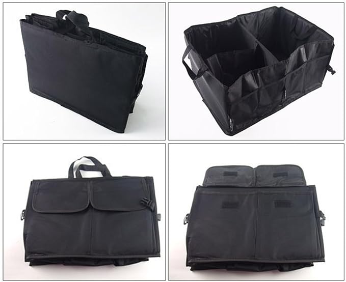 Trunk Organizer for Car - 52L Large Capacity Collapsible Multi Compartments Storage Organizer, Portable Car Storage Box for