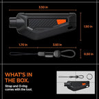 Spigen Life Car Escape Tool Emergency Keychain Hammer Seatbelt Cutter and Window Breaker - Black