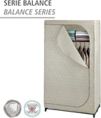 WENKO Balance 64511100 Wardrobe with Shelf Mobile Wardrobe 90 x 160 x 50 cm Beige