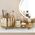 Booklov Roating Makeup Organizer for Vanity, Large Capacity Cosmetic Display Case, Clear Acrylic Countertop Beauty Storage Ho