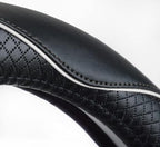 Rueesh Microfiber Leather Steering Wheel Cover Anti-Slip Matte Finish Auto Car Wheel Cover Universal 15 Inch Wheel Cover for 