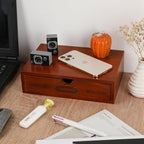 Wooden Storage Box Apothecary Drawers Vintage Wooden Drawers Wood Desktop Organizer Countertop Storage Box Library Card Catal